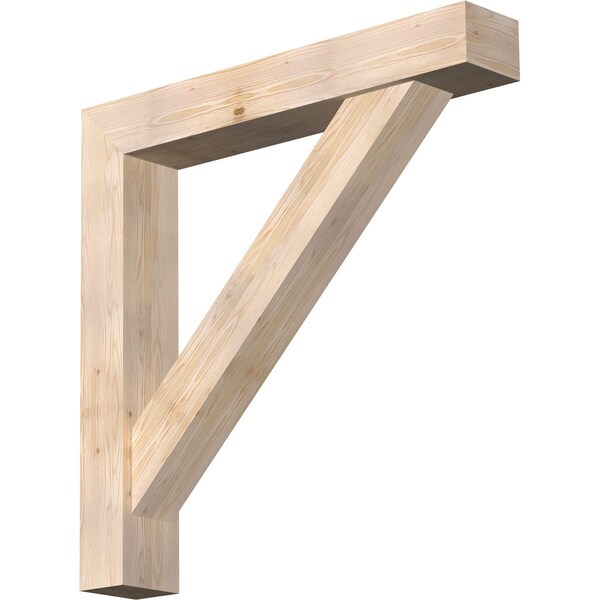 Ekena Millwork Traditional Craftsman Smooth Bracket w/ Offset Brace, Douglas Fir, 7 1/2"W x 46"D x 46"H BKT0806X46X46TRA04SDF - main